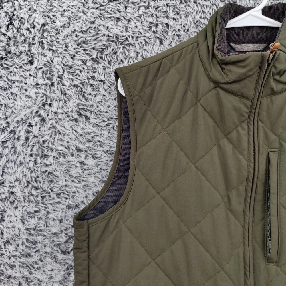 J.Crew Mens Heritage Gorpcore Sussex Quilted Primaloft Vest S Olive Green